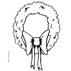 coloriage de la couronne de Noël 