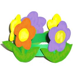Imprimer et colorier une couronne de fleurs