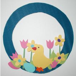 Couronne en carton pour le printemps