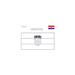 Coloriage du drapeau de la Croatie