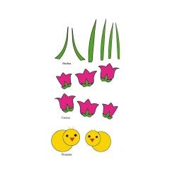 Imprimer les crocus et les poussins pour le mini panier 