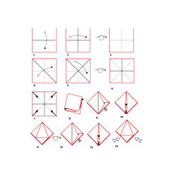 Croquis origami du noeud