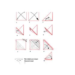 pliage origami d'une feuille d'arbre