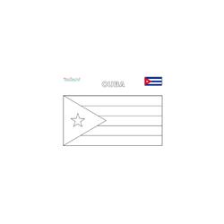 Coloriage du drapeau de Cuba