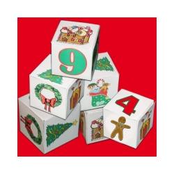 Cubes de Noël à chiffres