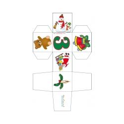 Imprimer un cube de Noël chiffre 3