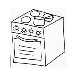 Dessin d'une cuisinière