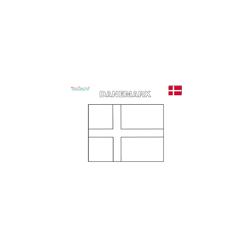 Coloriage du drapeau du Danemark