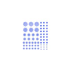 Décoration de flocons bleus à découper