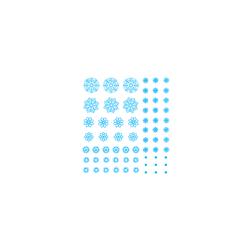 Flocons bleu-ciel à découper