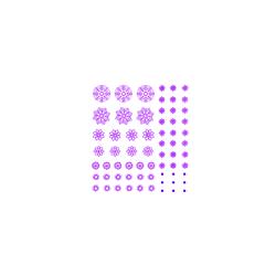 Flocons violets à découper
