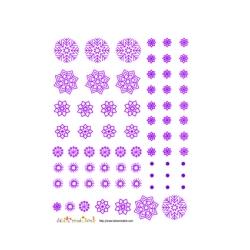 Décoration de flocons violets à découper