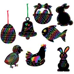 Décorations de Pâques en carte à gratter