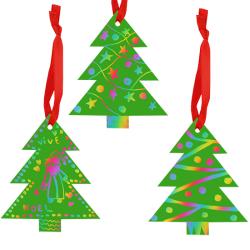 Petits sapins en carte à gratter