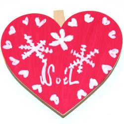 Décoration de Noël en forme de coeur