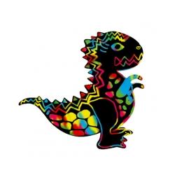 Dinosaure en carte à gratter