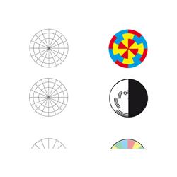 Formes géométriques des toupies