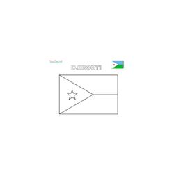 Coloriage du drapeau de Djibouti