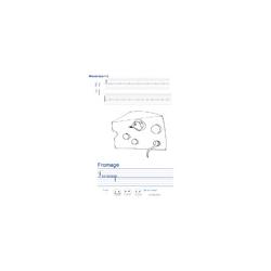 Imprimer la page d'écriture sur le fromage