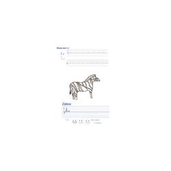 Imprimer la page d'écriture sur le zèbre
