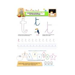 Apprendre à écrire le "T" de Toucan en minuscule