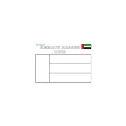 Coloriage drapeau des Emirats Arabes Unis