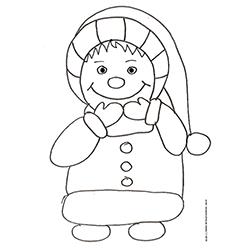 Coloriage d'un enfant de Noël