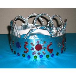 couronne de roi argent et paillettes