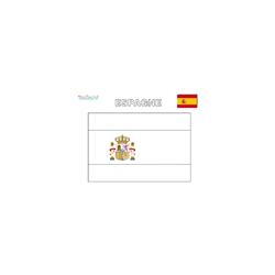 Coloriage drapeau de l'Espagne