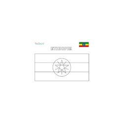 Coloriage du drapeau de l'Ethiopie
