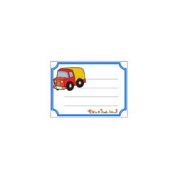 Etiquettes de cahier camion