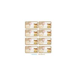 Etiquettes de cahier hamster en planche