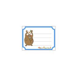 Etiquette pour cahier : taupe