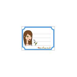 Etiquette de cahier visage