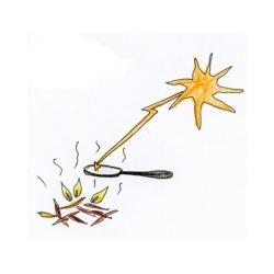 Allumer un feu à la loupe