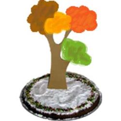 decoration arbre pour g&acirc;teau