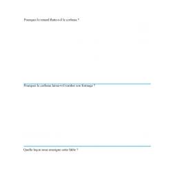 Fiche de lecture sur le corbeau et le renard page 2