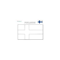Coloriage du drapeau de la Finlande