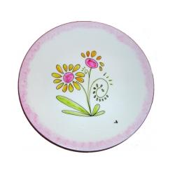 Assiette de pr&eacute;sentation d&eacute;cor&eacute;e de fleurs