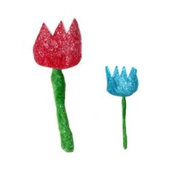 Tulipe en PlayMais à plat