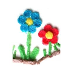 Fleur ronde en PlayMais à plat