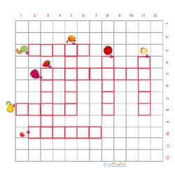 Imprimer une grille de mots croisés fruits cycle 2 grille 2