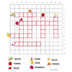 Imprimer une grille de mots croisés fruits maternelle grille 2