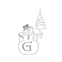 Coloriage lettre G de l'alphabet de Noël