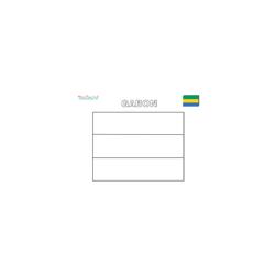 Coloriage du drapeau du Gabon