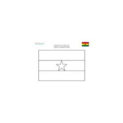 Coloriage drapeau du Ghana