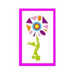 fleur géométrique en gommettes