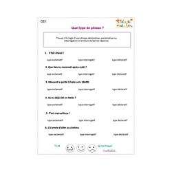 Exercices de grammaire CE1 