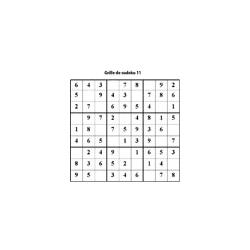 grille 11 de sudoku cycle 2 du primaire