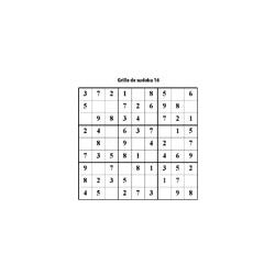 Grille 16 de sudoku Primaire cycle 3